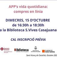 Taller per adults: “Connecta’t. APPS de la vida quotidiana: compres en línia”