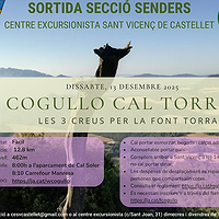 Sortida: Cogulló Cal Torre, Tres Creus, Castell i Sant Pere (secció senderisme)