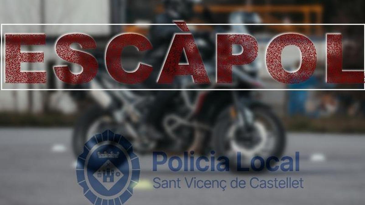 Detenen a Sant Vicenç de Castellet el conductor d'una motocicleta que fugia dels Mossos
