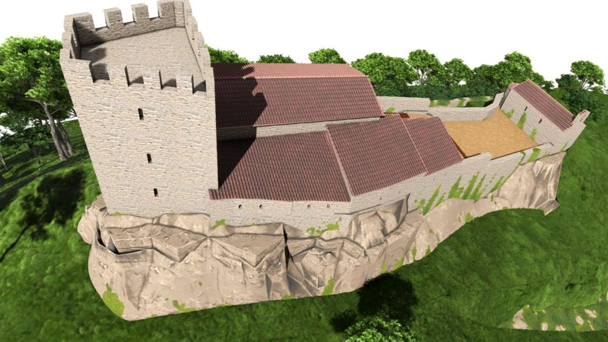 El castell medieval de Sant Vicenç pren forma amb una recreació virtual