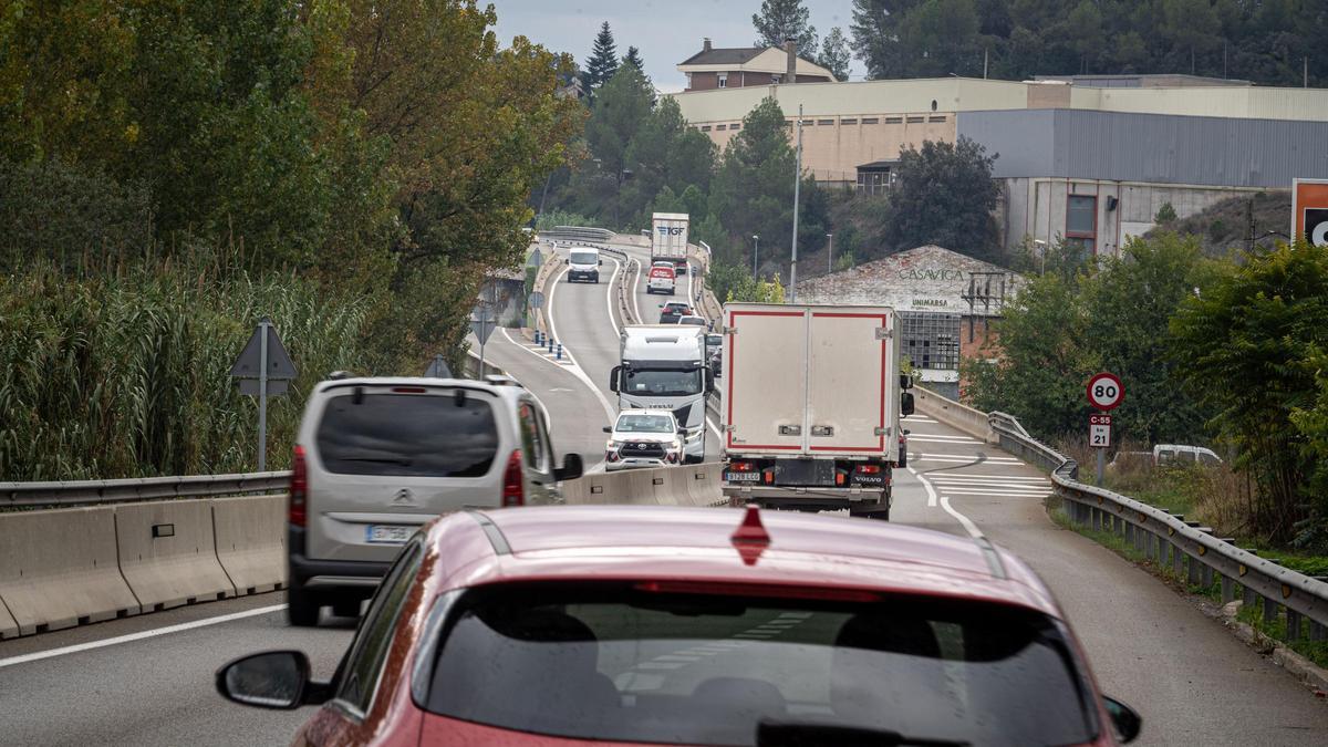Segon accident del cap de setmana a la C-55: un ferit lleu en un xoc a Sant Vicenç